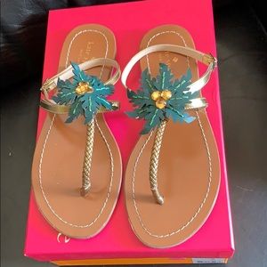 KateSpade palm tree sandals